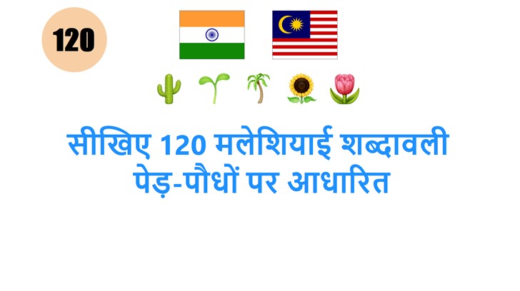 सीखिए 120 मलेशियाई शब्दावली: पेड़-पौधों पर आधारित